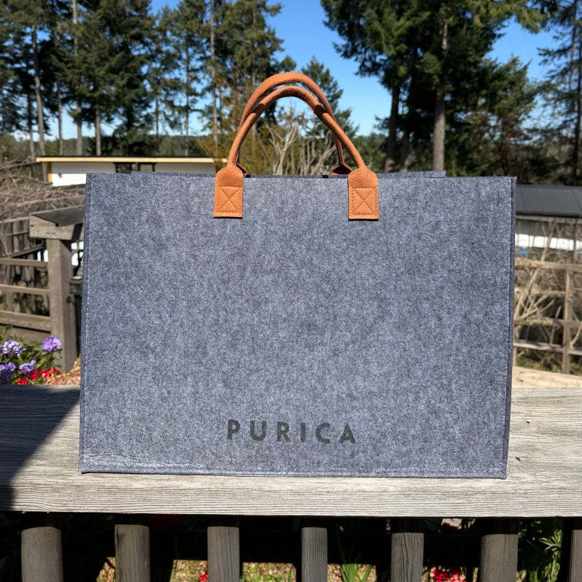Purica Triskele Felt Tote Bag