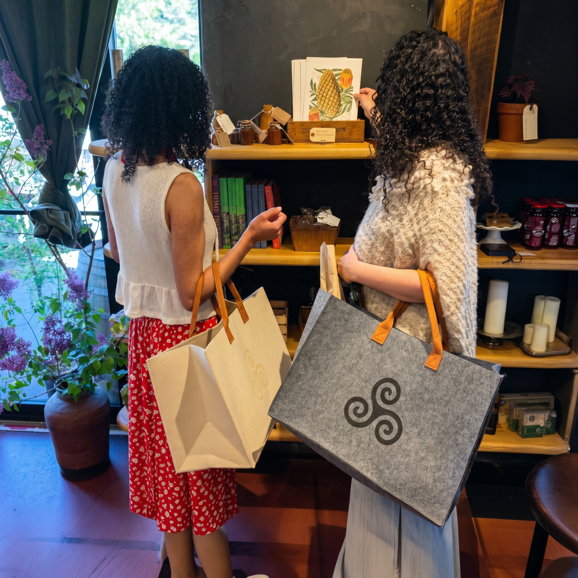 Purica Triskele Felt Tote Bag