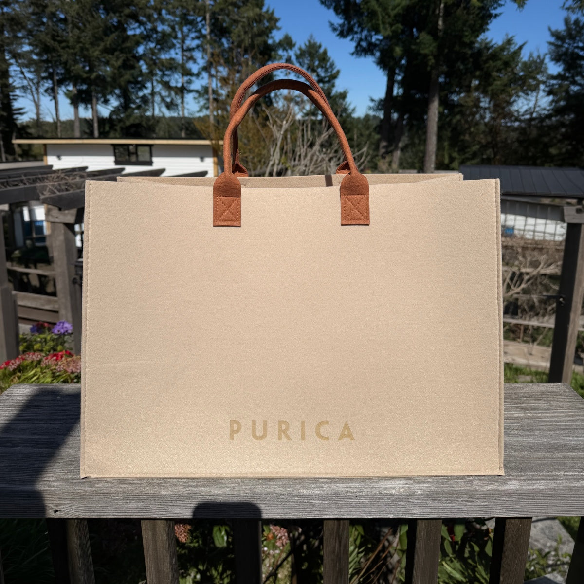 Purica Triskele Felt Tote Bag