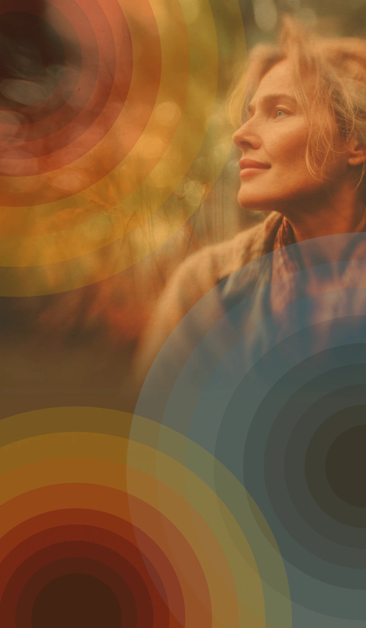Woman in the sun at an open window