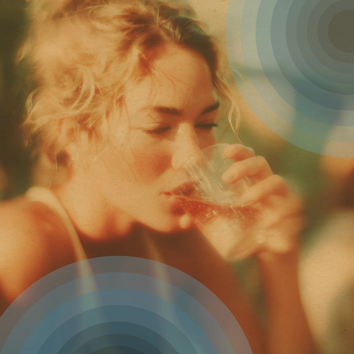 Woman holding a warm drink